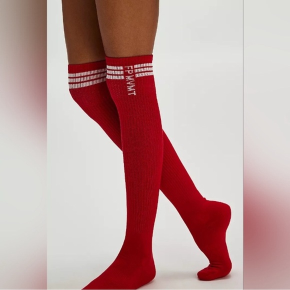 NWT Free People Race Pace Stripe Scrunch Socks - Picture 2 of 5